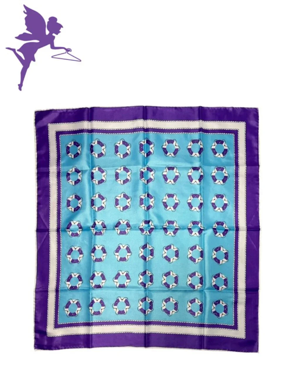 VINTAGE 100% Sillk Nautical Buoy Scarf